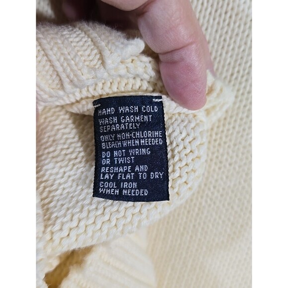 Polo by Ralph Lauren Sweater Vest size XL Ivory Color Classy Grandpa - Picture 7 of 7